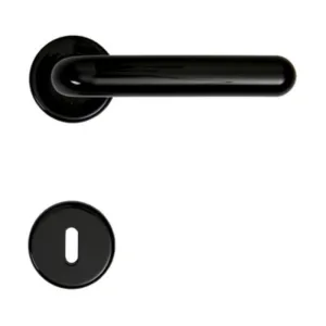MANIGLIA RESINA MARGHERITA C/BOCCHETTA NERO* (10