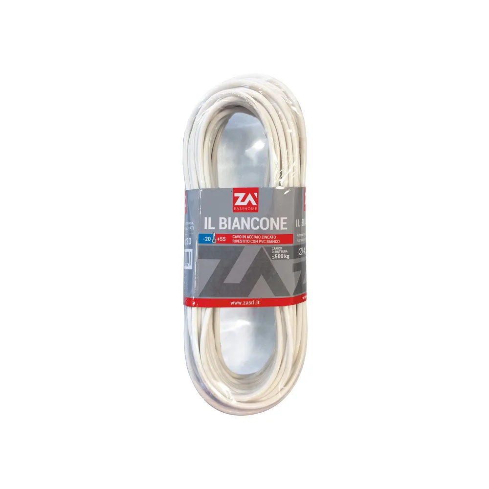 FILO STENDIBIANCHERIA BIANCONE ACC ZIN CONF 20 M