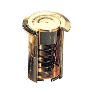 POZZETTO A MOLLA OTTONE LUCIDO D 22X30 MM* (20