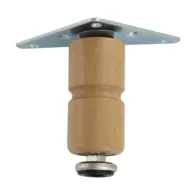 PIEDINO LEGNO PIASTRA MOBILE 150 MM CHIARO* (12