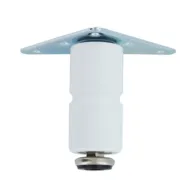 PIEDINO LEGNO PIASTRA MOBILE 100 MM BIANCO* (8