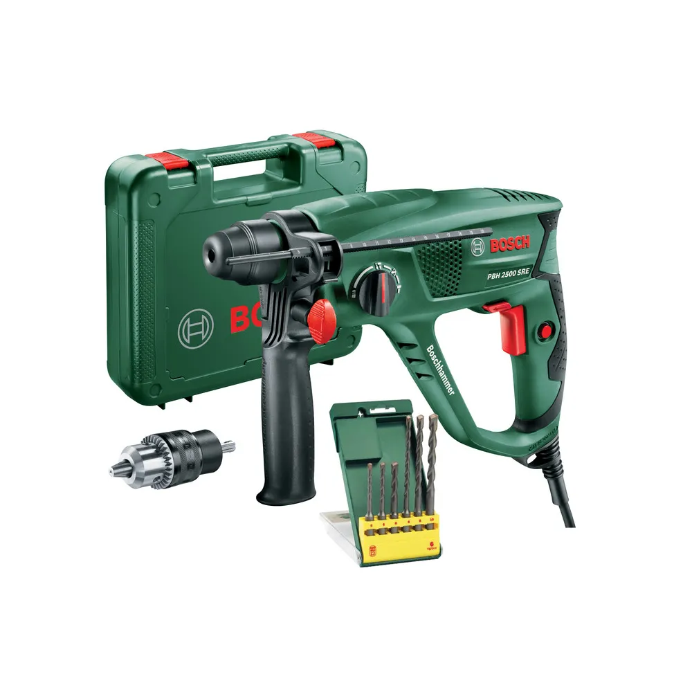 BOSCH-V MARTELLO PERFOR.600W PBH 2500 SRE SET C/6 PUNTE