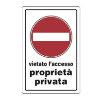 TARGA SEGNALETICA PROPRIETA PRIVATA VIET. ACCES. (10