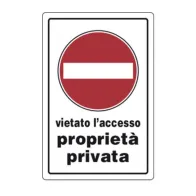 TARGA SEGNALETICA PROPRIETA PRIVATA VIET. ACCES. (10