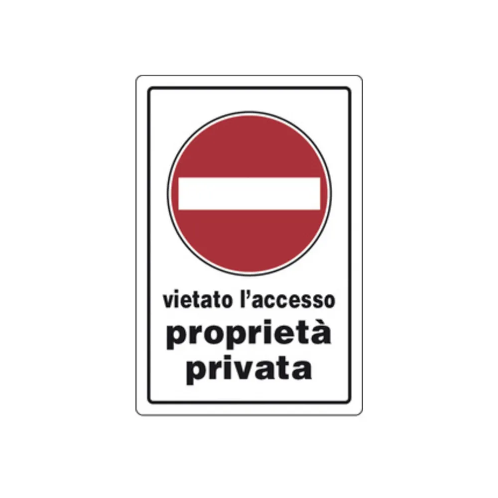 TARGA SEGNALETICA PROPRIETA PRIVATA VIET. ACCES. (10