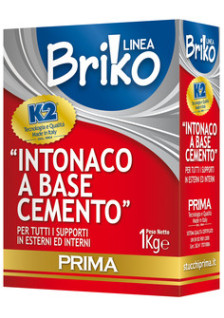 CEMENT-BASED PLASTER "BRIKO K2" FOR EXTERIORS 1KG