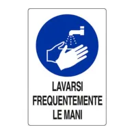 TARGA 20X30 LAVARSI FREQUENTEMENTE LE MANI (10