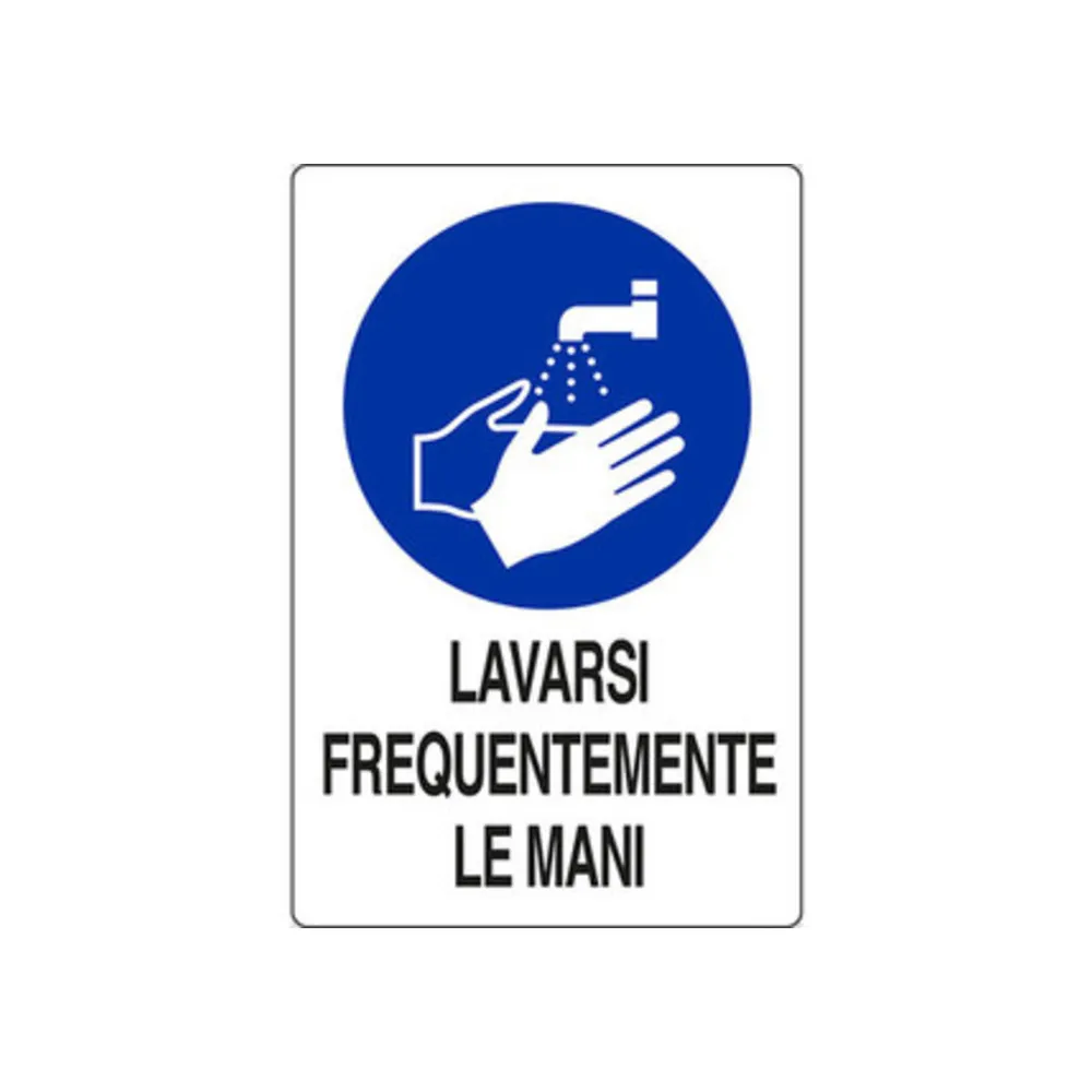 TARGA 20X30 LAVARSI FREQUENTEMENTE LE MANI (10