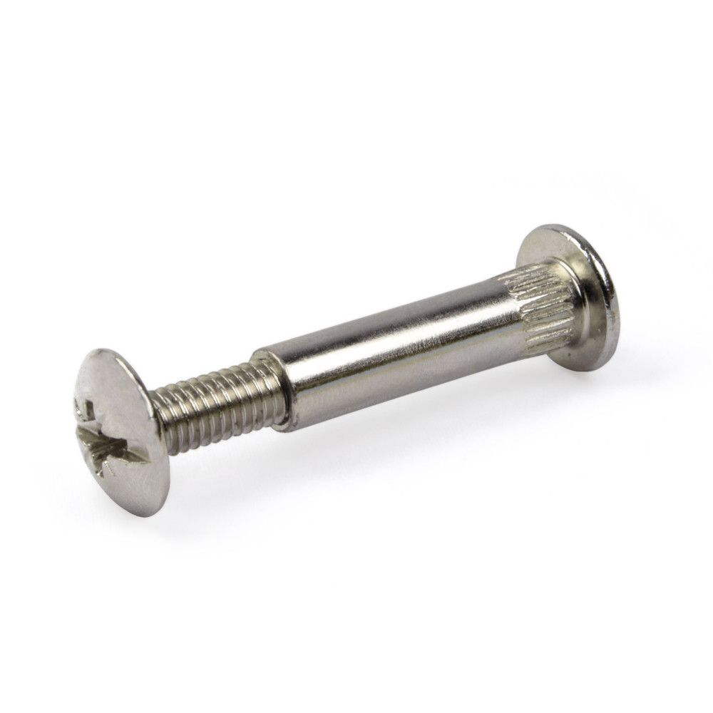 Nickel-plated iron connecting screws 4pcs.