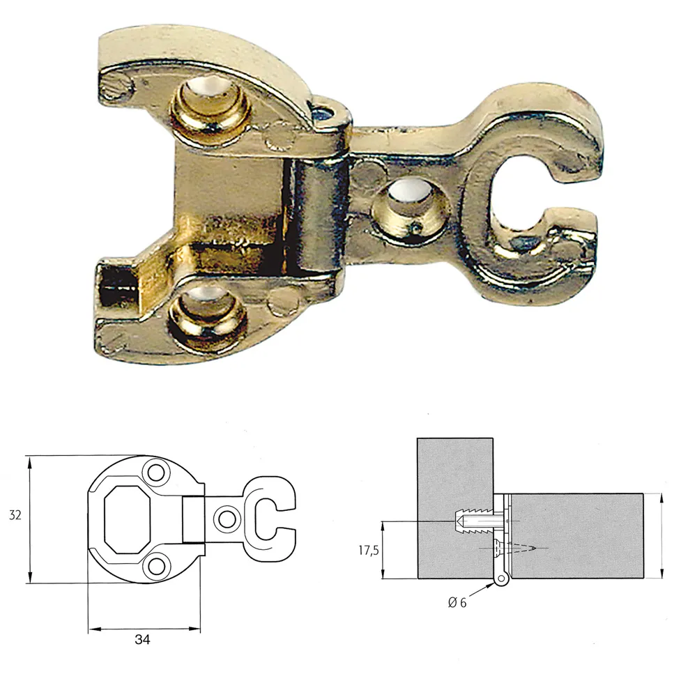 CERNIERA PER MOBILI 'A0054' bronzata CERNIERA PER MOBILI 'A0054' bronzata