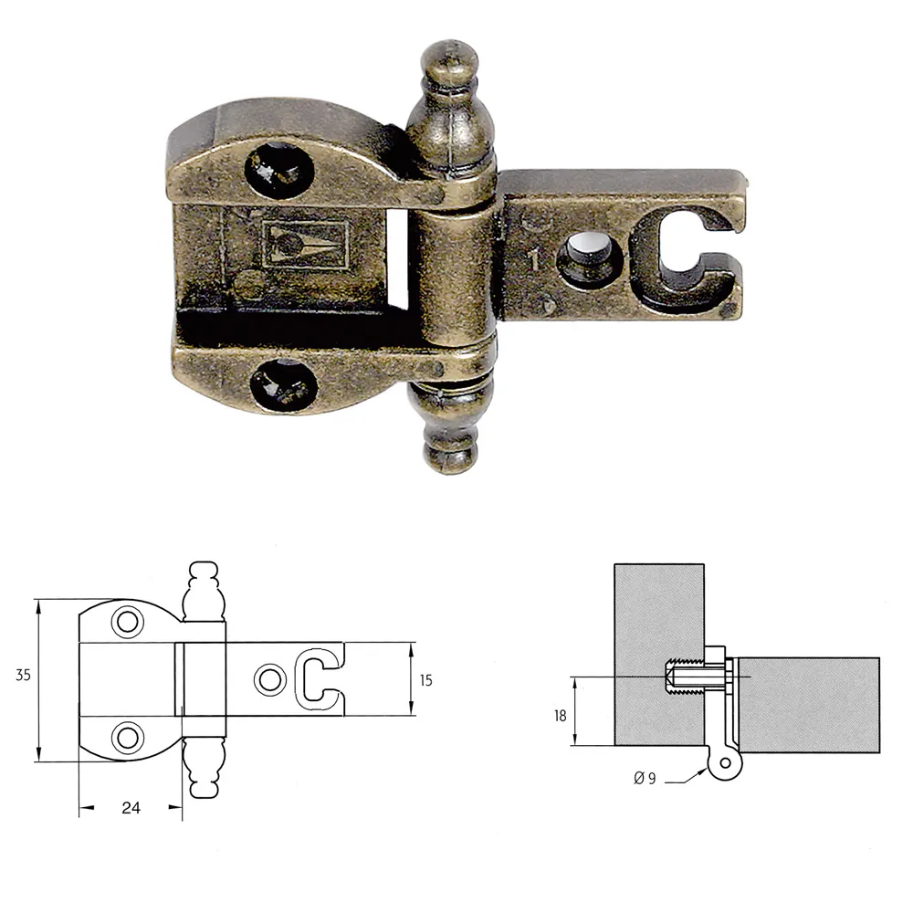 CERNIERA PER MOBILI 'A0055' oro CERNIERA PER MOBILI 'A0055' oro