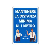 ETIC.ADES.30X20 MANTENERE DIST. MINIM. DI 1MT