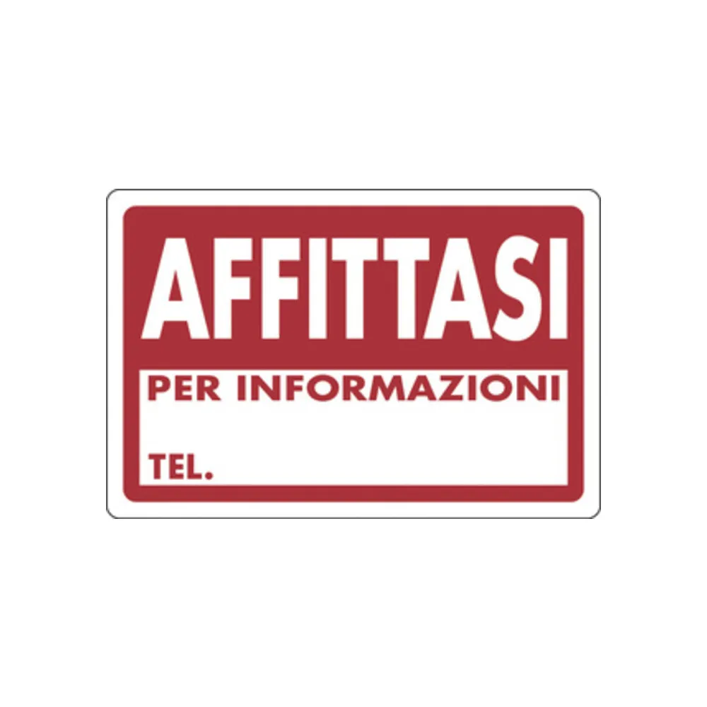 TARGA SEGNALETICA AFFITTASI (10