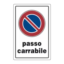 TARGA SEGNALETICA PASSO CARRABILE (10