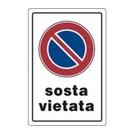 TARGA SEGNALETICA SOSTA VIETATA (10