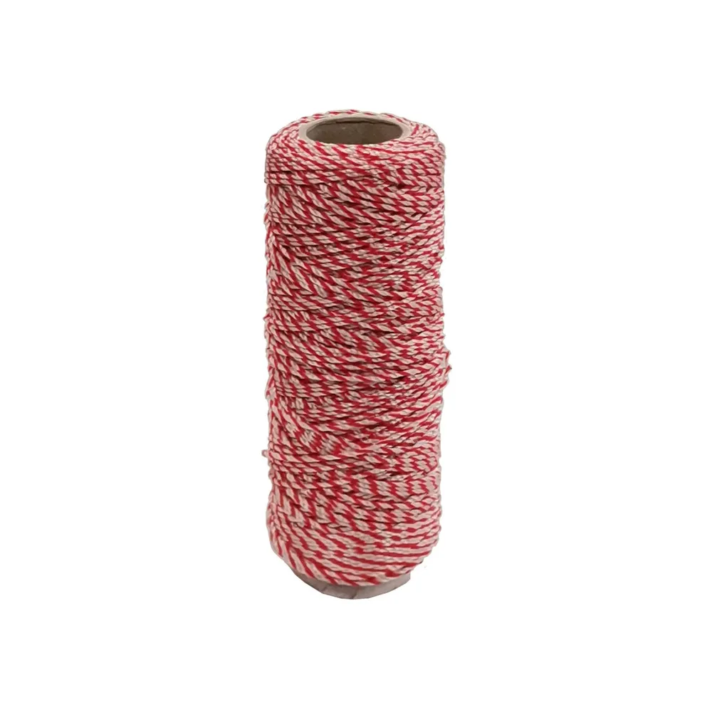 LENZA P/MURATORE IN PP BIANCO ROSSO 100 M (5
