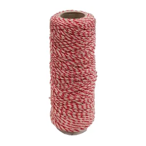 LENZA P/MURATORE IN PP BIANCO ROSSO 100 M (5