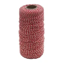 LENZA P/MURATORE IN PP BIANCO ROSSO 200 M (5