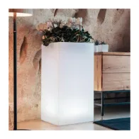 VASO CUBE BRIGHT 40X40XH80 CM BIANCO