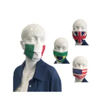 MASCHERINA IN TNT LAVABILE BANDIERE ASSORTITE (50