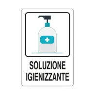 TARGA ADES.  20X30 SOLUZIONE IGIENIZZANTE (10