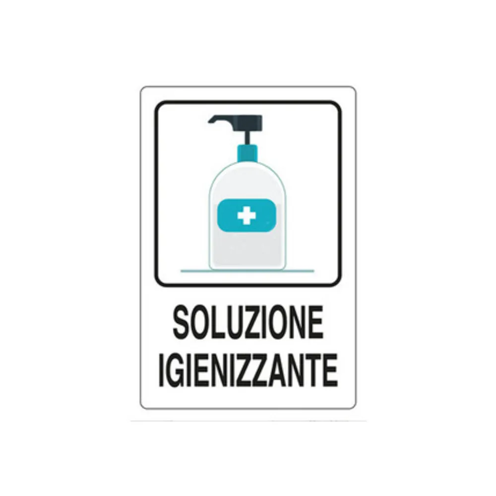 TARGA ADES.  20X30 SOLUZIONE IGIENIZZANTE (10