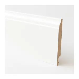BATTISCOPA 120X14 MM MDF 240 CM BIANCO BAROCCO (5
