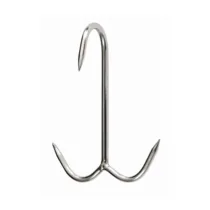 GANCIO INOX P/MACELLAIO ANCORA 120 X 6 MM* (10