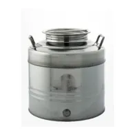 CONTENITORE ACCIAIO INOX P/OLIO 30 L AGGRAFFATO