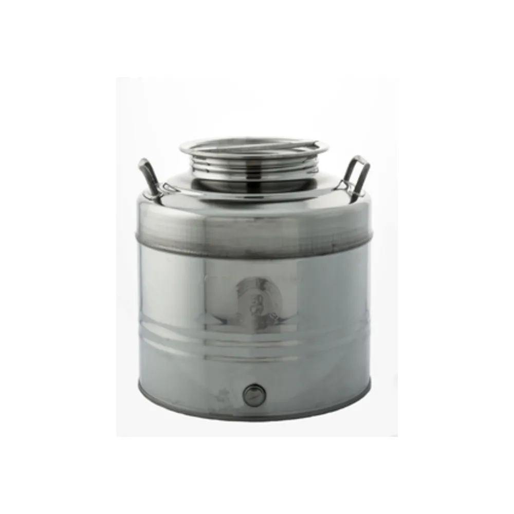 CONTENITORE ACCIAIO INOX P/OLIO 30 L AGGRAFFATO