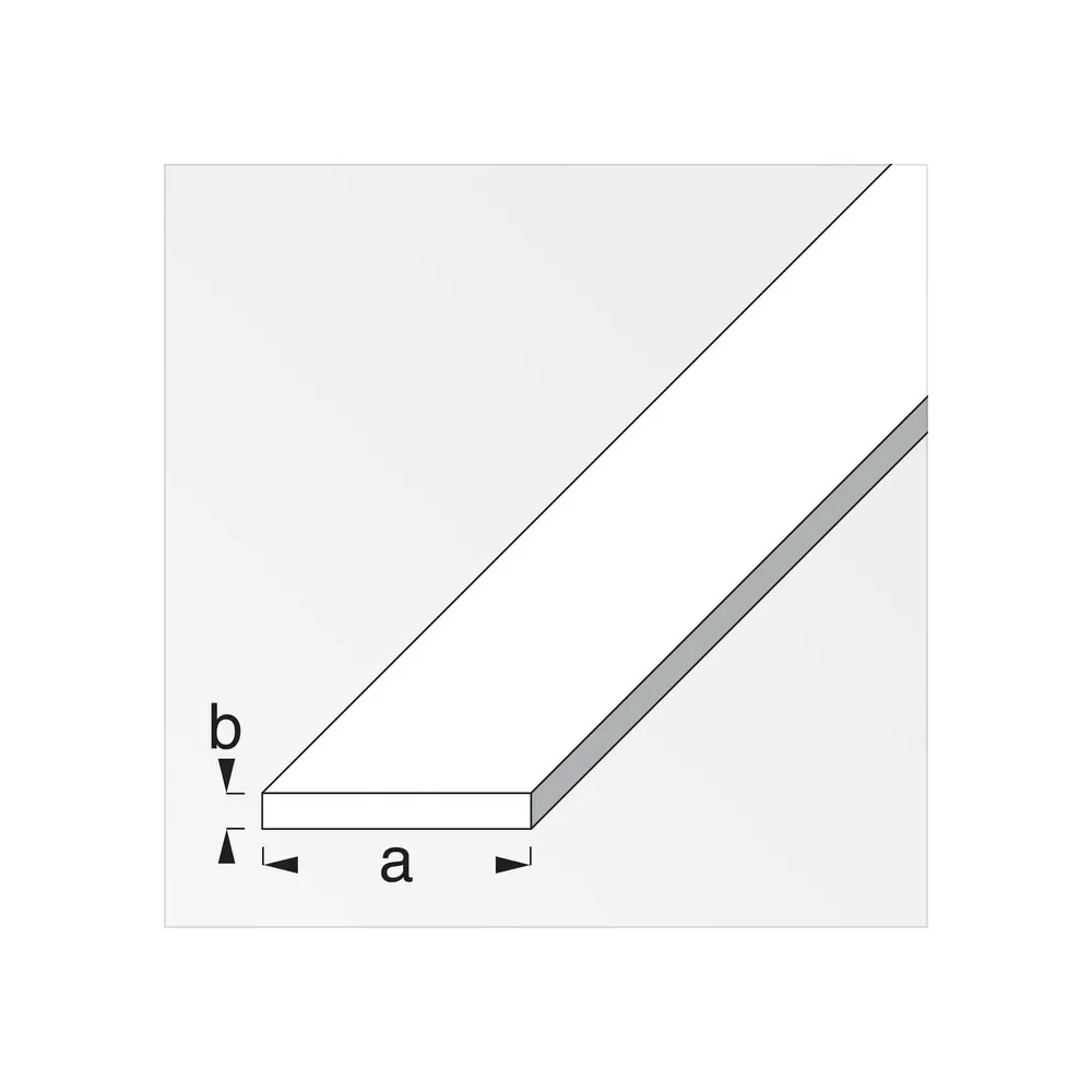 PROFILO BIANCO H.200 CM PIATTO 15X2 MM (5