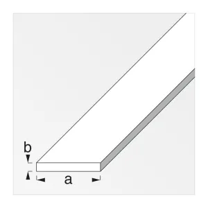 PROFILO BIANCO H.200 CM PIATTO 20X2 MM (5