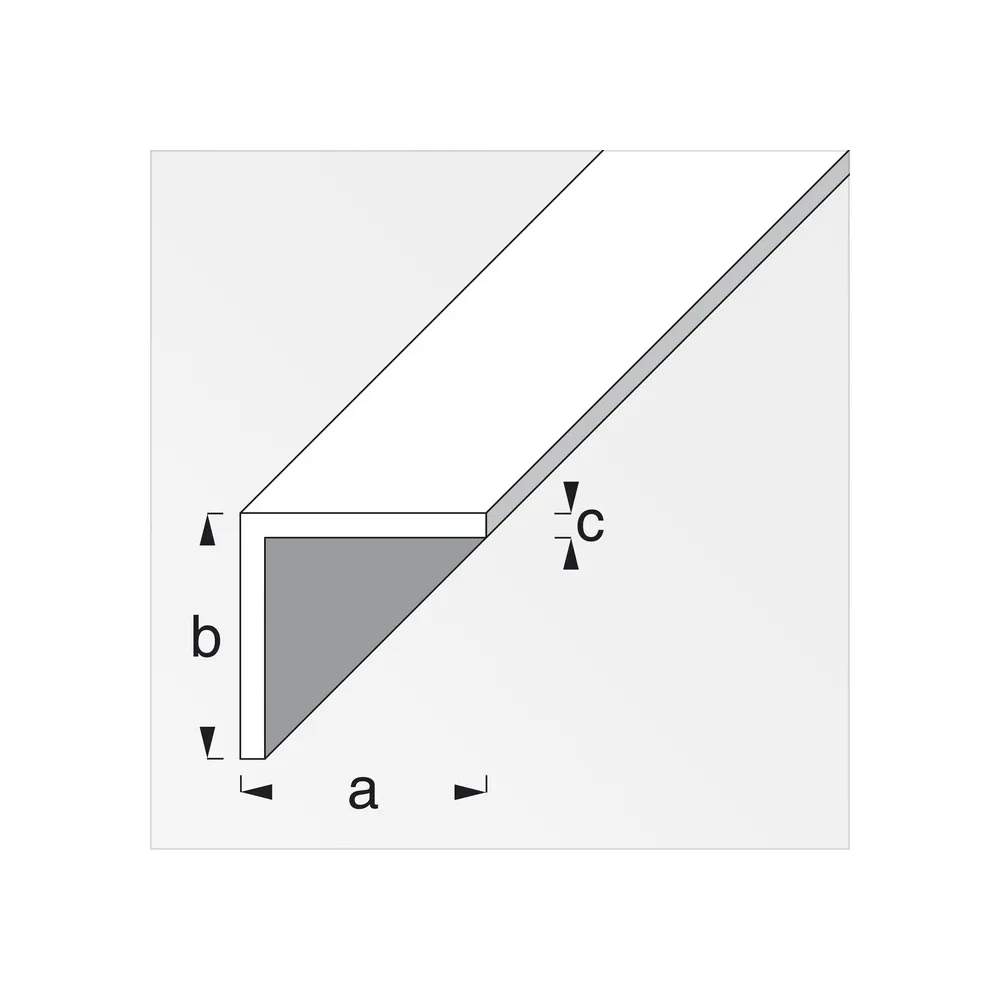 PROFILO BIANCO H.200 CM ANGOLARE 10X10X1 MM (5