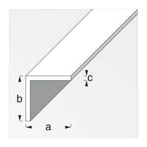PROFILO BIANCO H.200 CM ANGOLARE 15X15X1 MM (5