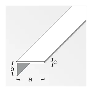 PROFILO BIANCO H.200 CM ELLE 15X10X1 MM (5