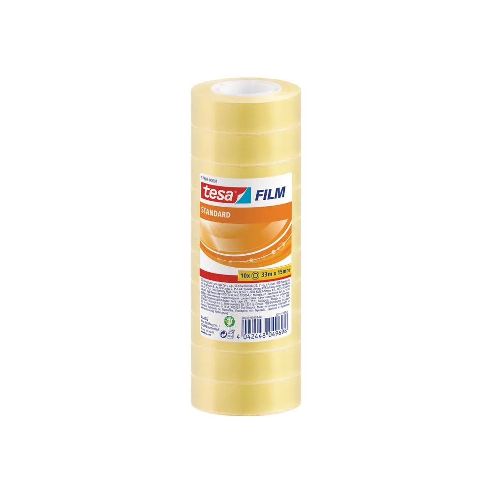 NASTRO TRASPARENTE TESA TORRE 10 PZ 15MMX33M NASTRO TRASPARENTE TESA TORRE 10 PZ 15MMX33M