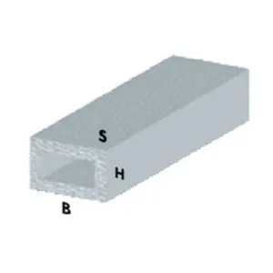 PROFILO ARGENTO H.100 CM TUBO RETTANG. 30X15X1 MM** (5