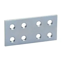 PIASTRINA DRITTA ZINCATA 8 FORI  60 MM (50