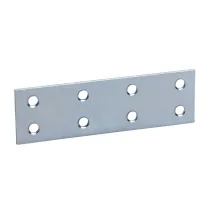 PIASTRINA DRITTA ZINCATA 8 FORI 100 MM (50