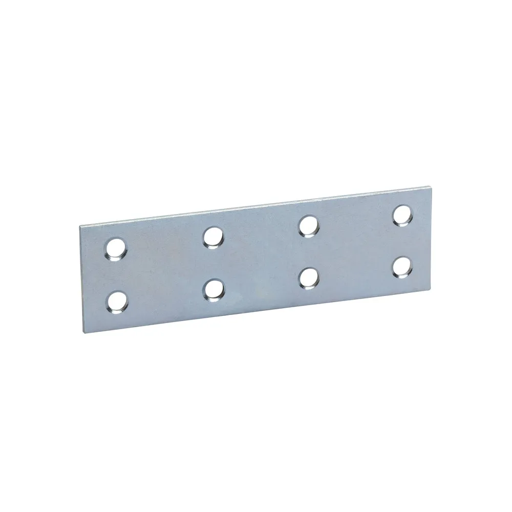 PIASTRINA DRITTA ZINCATA 8 FORI 120 MM (50 PIASTRINA DRITTA ZINCATA 8 FORI 120 MM (50