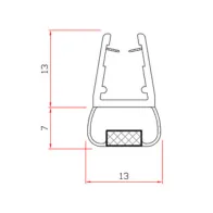 GUARNIZIONE P/BOX DOCCIA 2 M MOD.411 (10