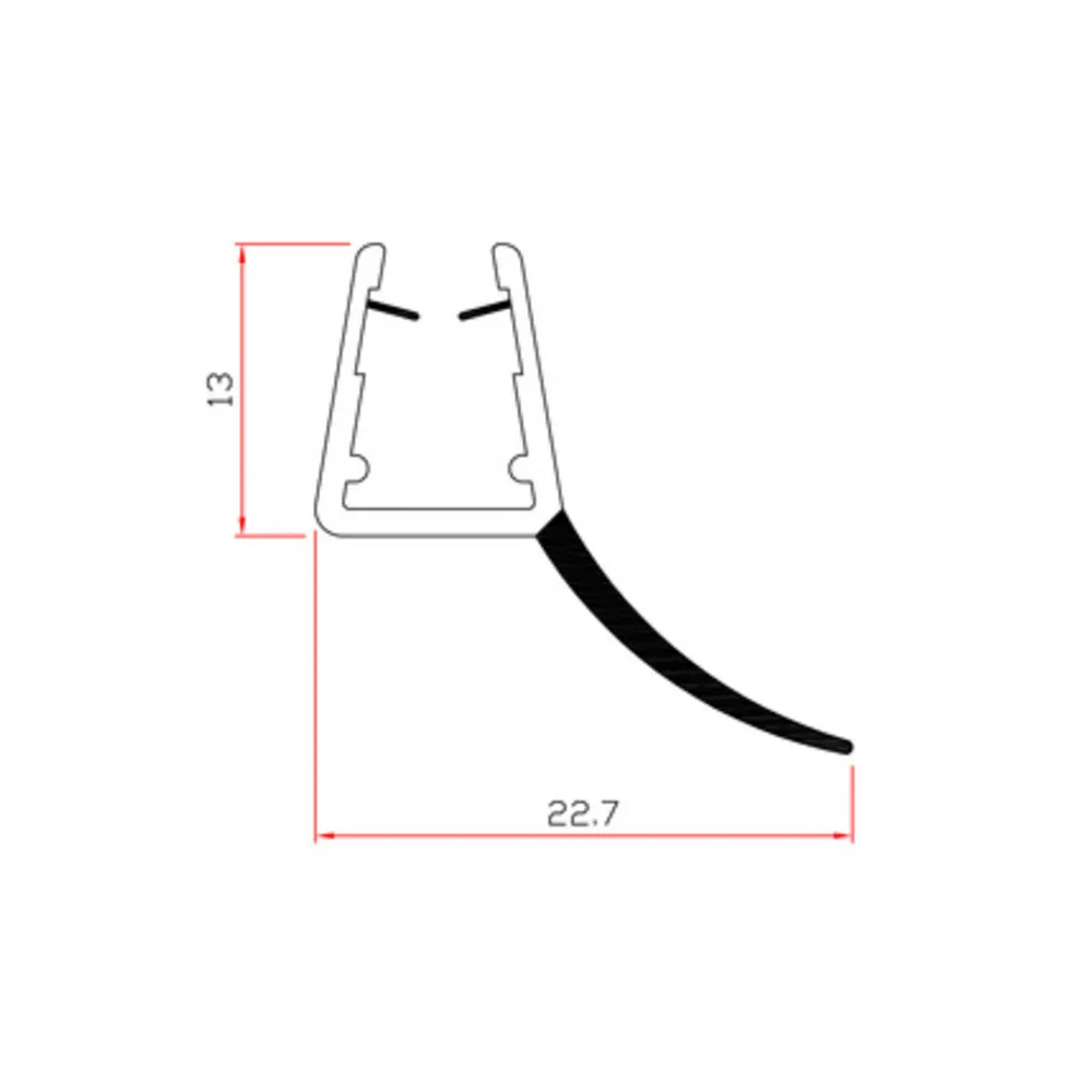 GUARNIZIONE P/BOX DOCCIA 2 M MOD.407 (10