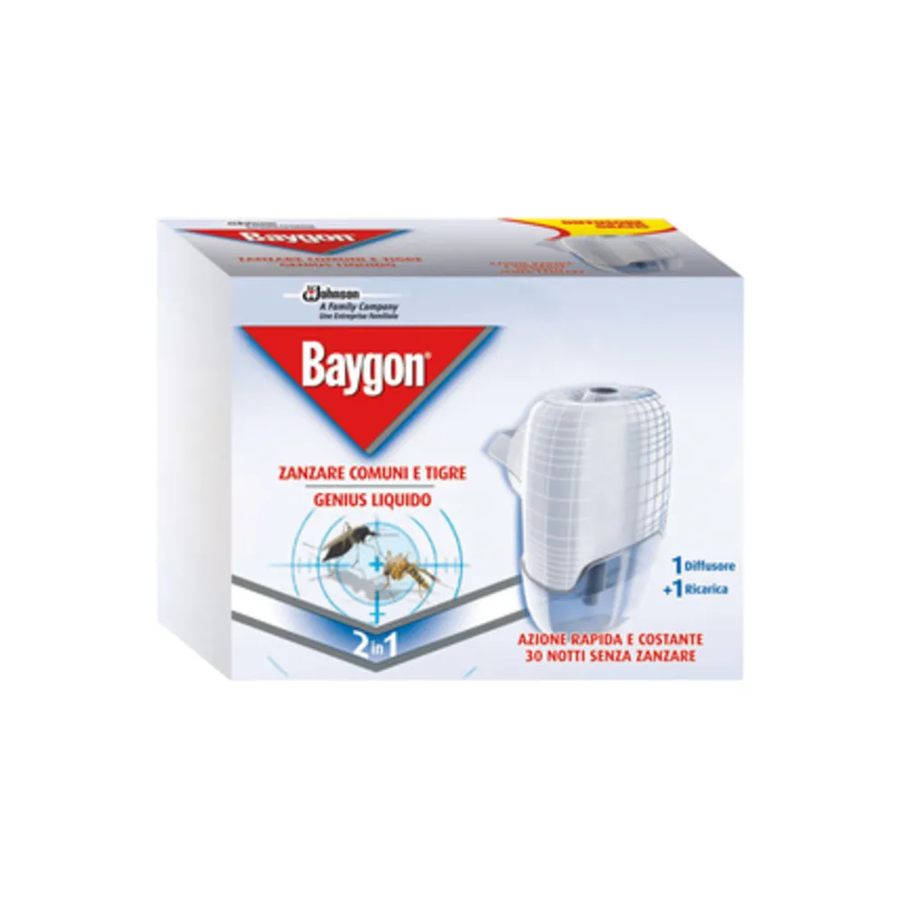 ANTIZANZARE BAYGON GENIUS VAPORIZZATORE E RICAR (12 ANTIZANZARE BAYGON GENIUS VAPORIZZATORE E RICAR (12