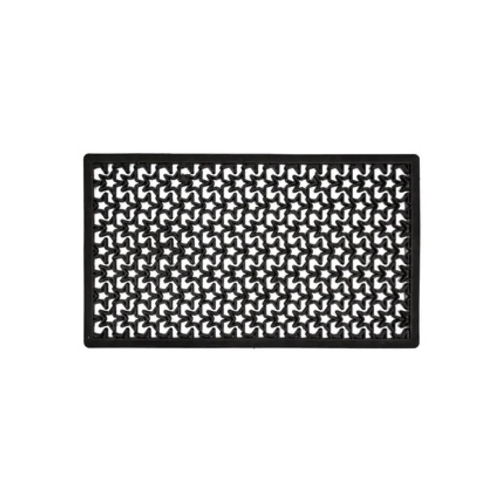 ZERBINO STELLATO NERO C/BORDO 40X70 CM (5