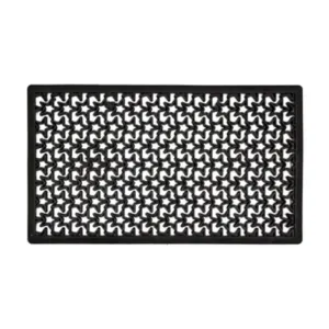 ZERBINO STELLATO NERO C/BORDO 40X70 CM (5