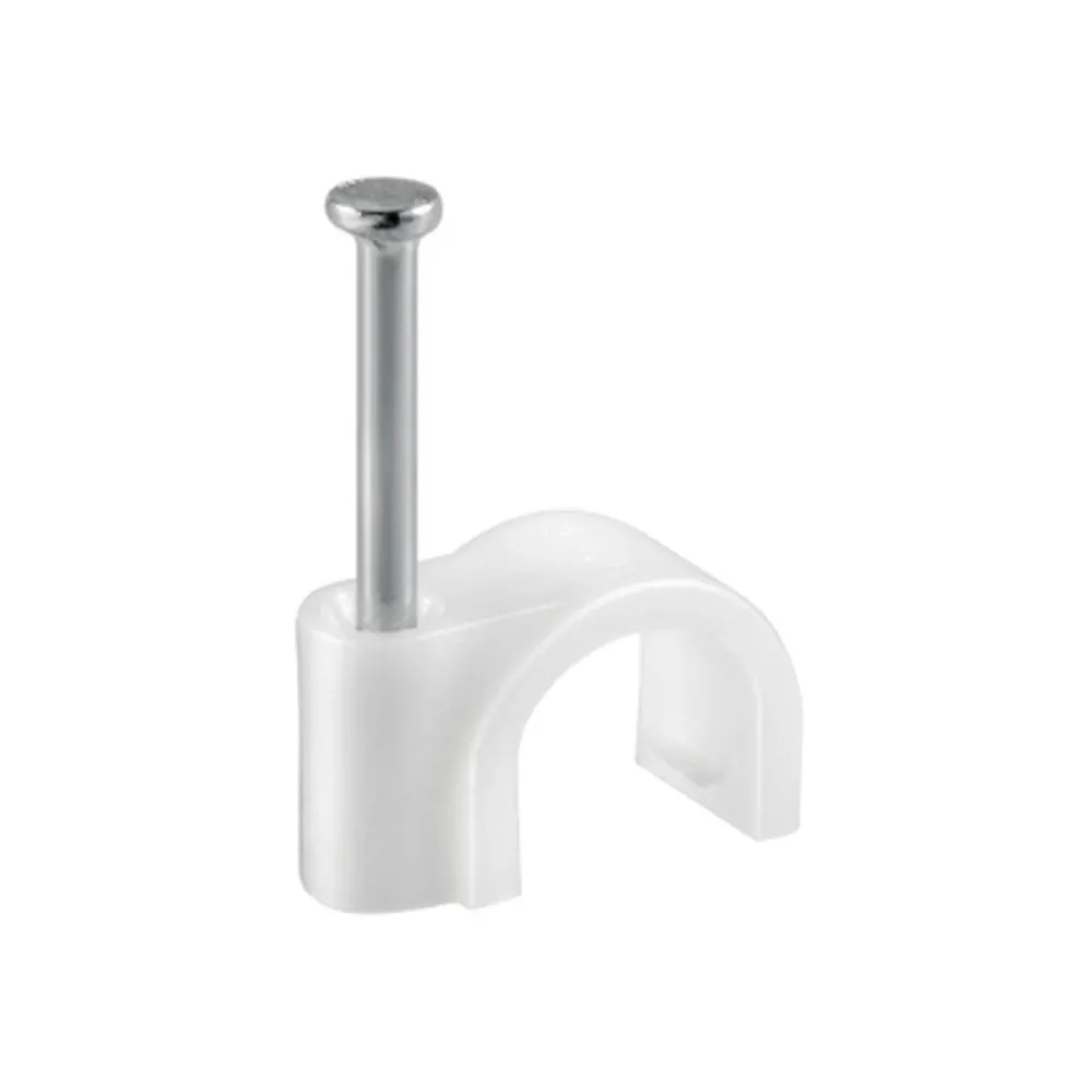 FISSACAVI PVC C/CHIODO 14 MM CONF. 40 PZ FISSACAVI PVC C/CHIODO 14 MM CONF. 40 PZ