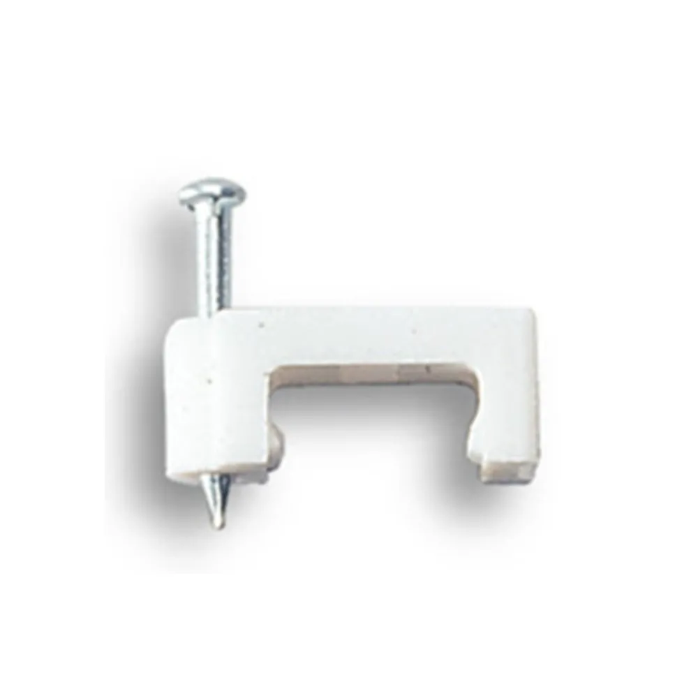 FISSACAVI PVC PIATTO C/CHIODO  8 MM CONF. 25 PZ