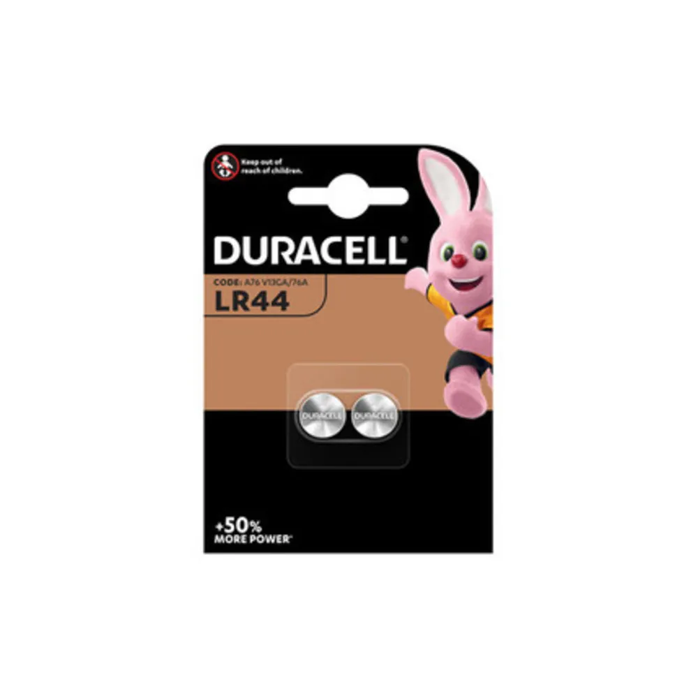 DURACELL BATTERIA A BOTTONE LR44 BL 2 PZ (10 DURACELL BATTERIA A BOTTONE LR44 BL 2 PZ (10