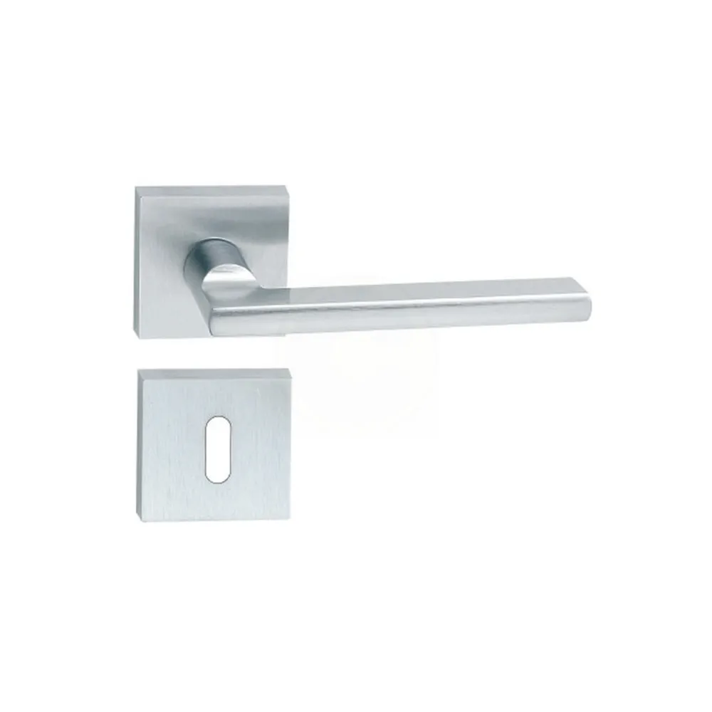 MANIGLIA OTTONE METRO C/BOCCHETTA CROM SATIN