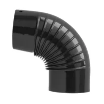 GOMITO P/STUFA 90 D 13 CM NERO OPACO (12